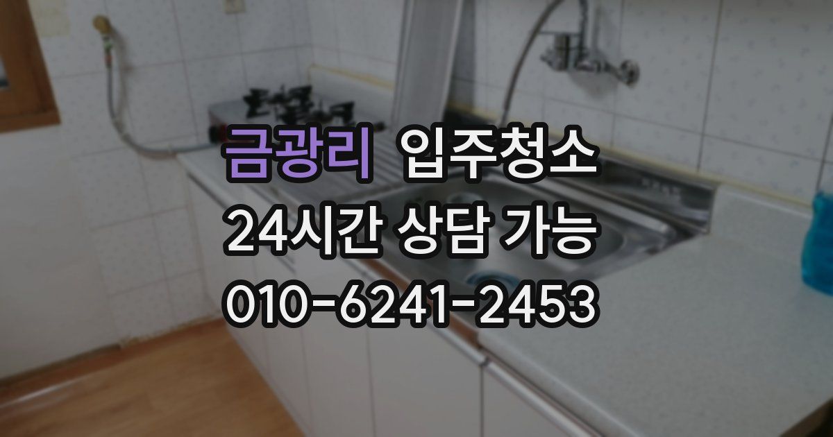 금광리 입주청소