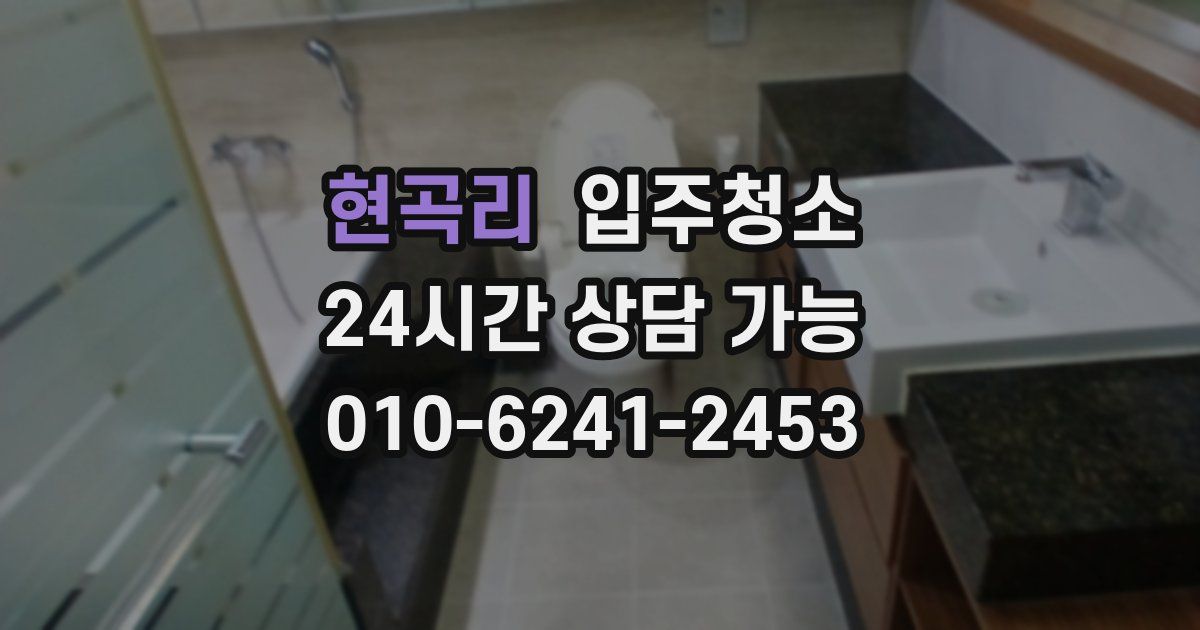 현곡리 입주청소