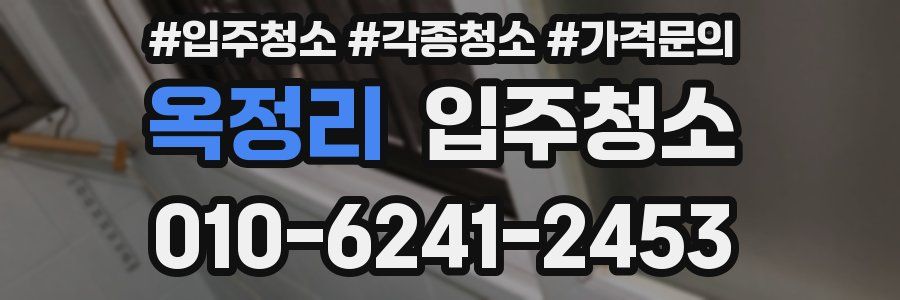 옥정리 이사청소