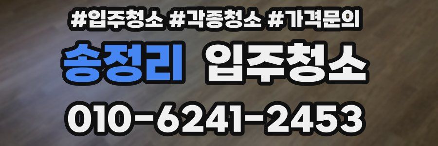 송정리 이사청소