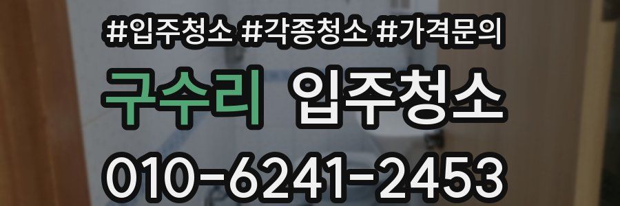 구수리 이사청소