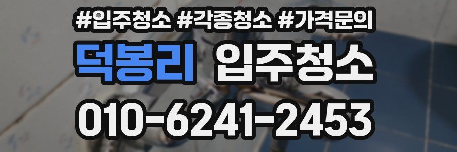 덕봉리 이사청소