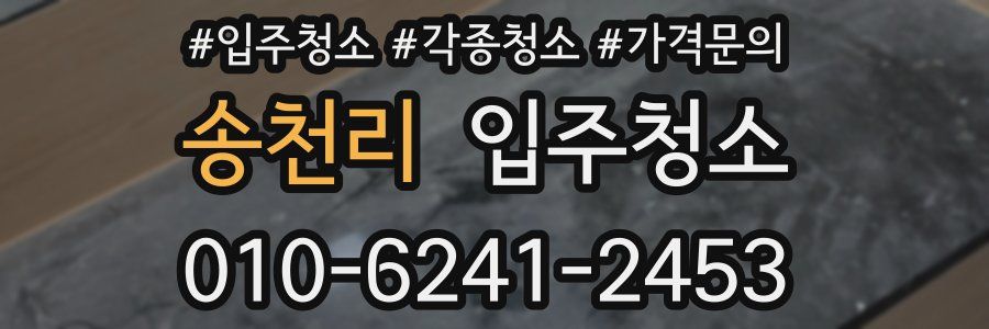 송천리 이사청소