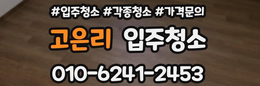 고은리 이사청소