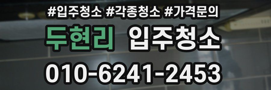 두현리 이사청소