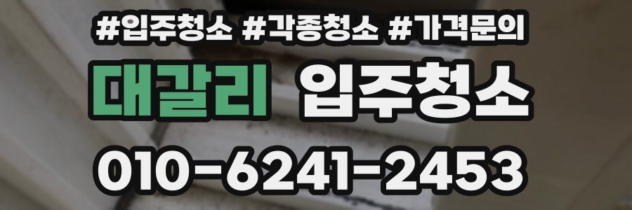 대갈리 이사청소