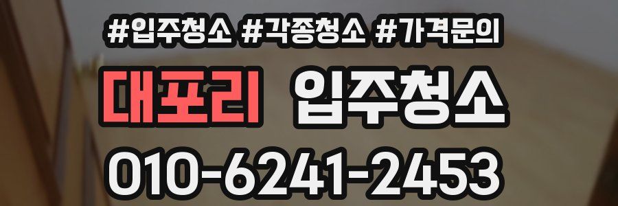 대포리 이사청소