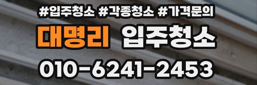 대명리 이사청소