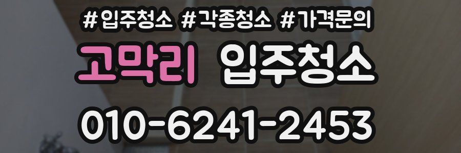 고막리 이사청소