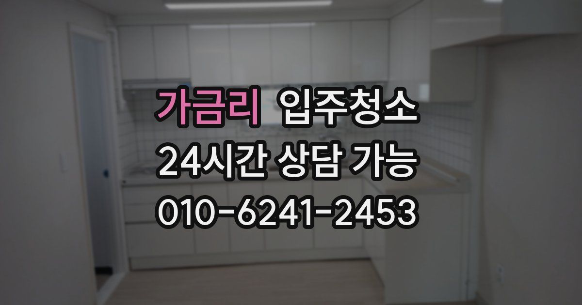 가금리 입주청소