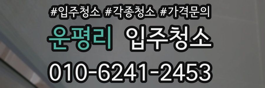 운평리 이사청소