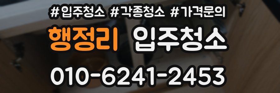행정리 이사청소