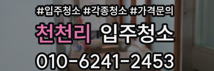 천천리 이사청소