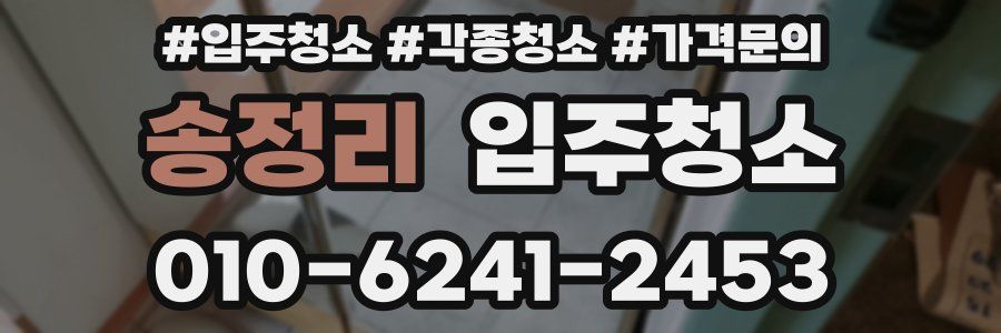 송정리 이사청소