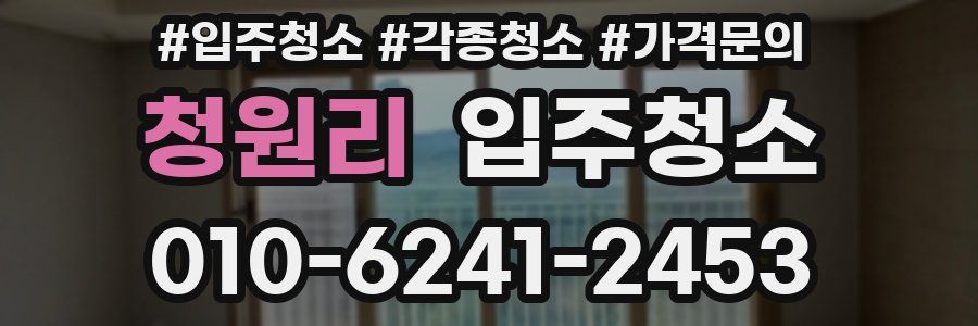 청원리 이사청소