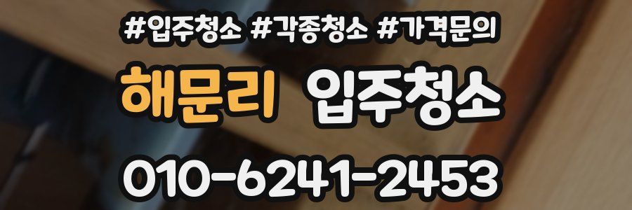 해문리 이사청소