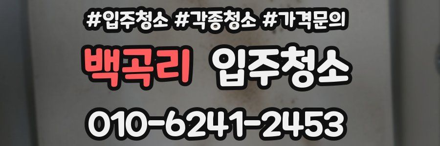 백곡리 이사청소