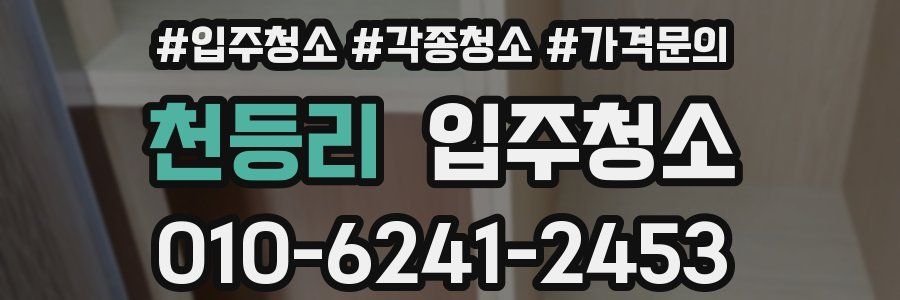 천등리 이사청소