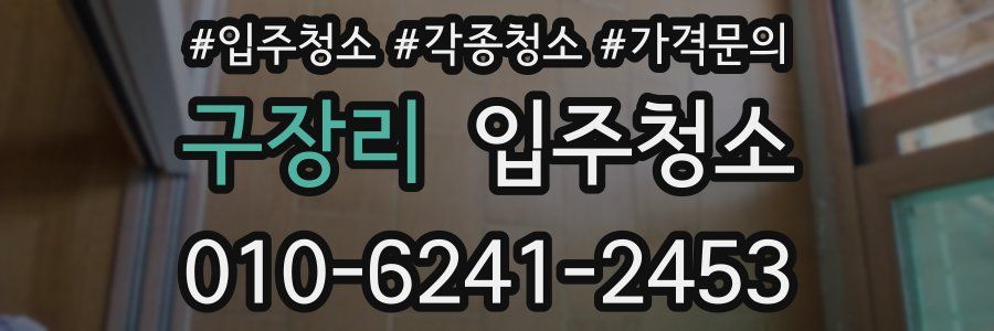 구장리 이사청소