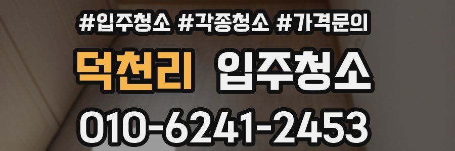 덕천리 이사청소