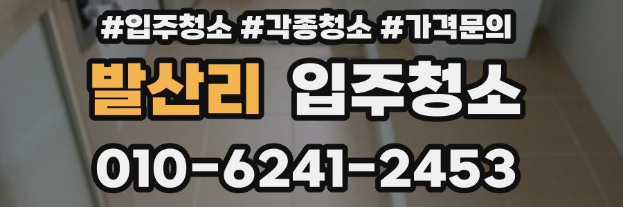 발산리 이사청소