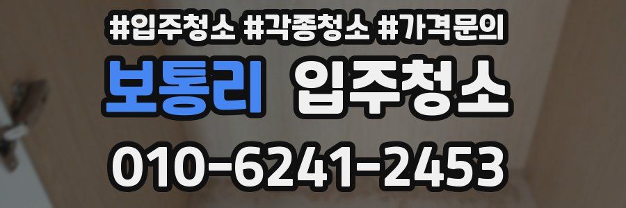 보통리 이사청소