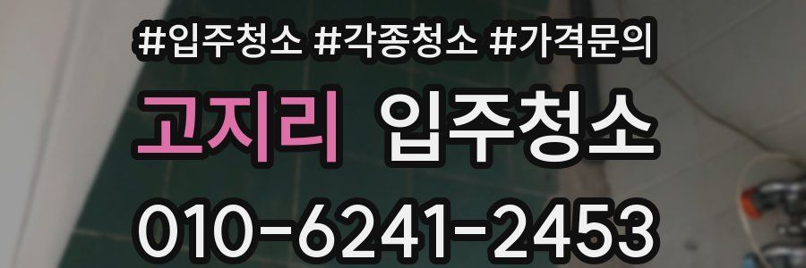 고지리 이사청소