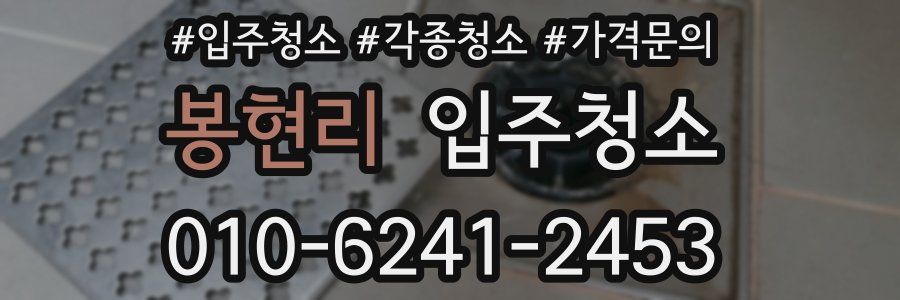 봉현리 이사청소