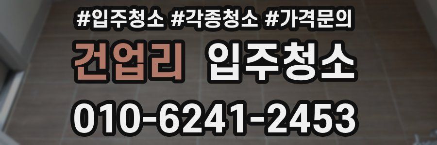 건업리 이사청소