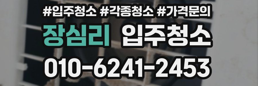 장심리 이사청소