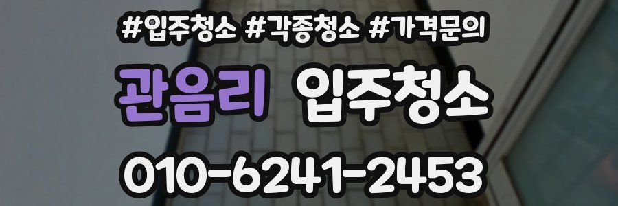 관음리 이사청소