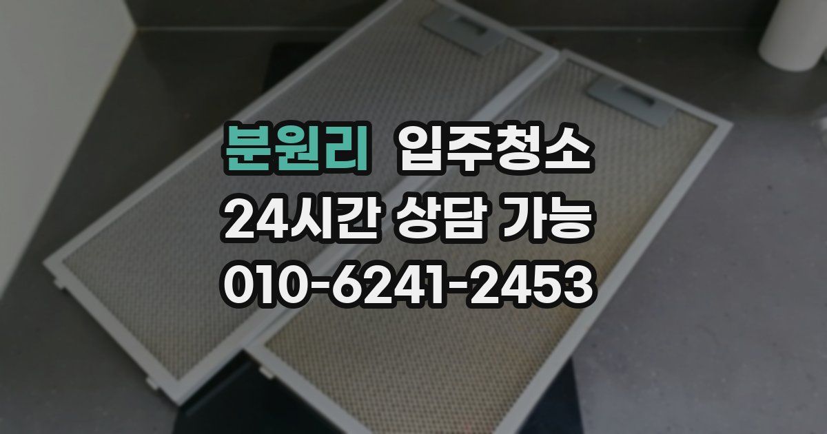 분원리 입주청소