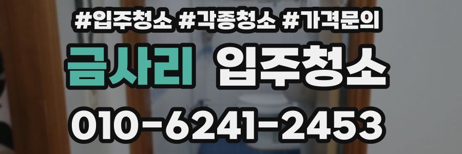 금사리 이사청소