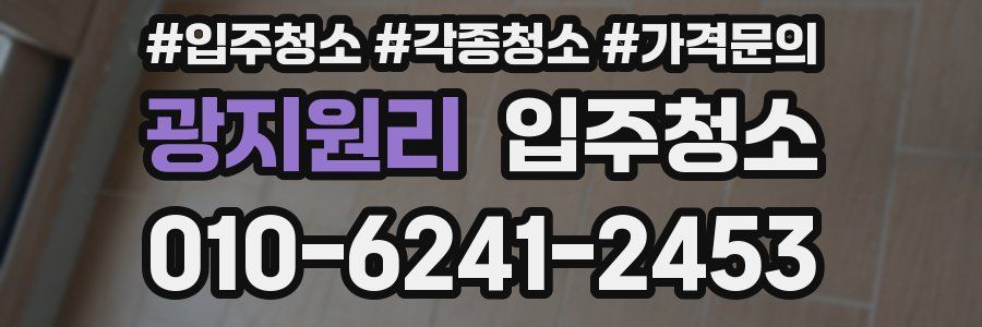 광지원리 이사청소