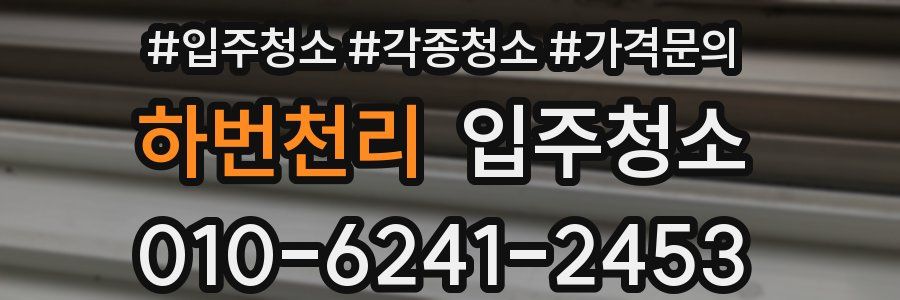 하번천리 이사청소