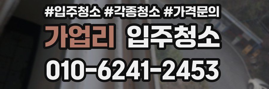 가업리 이사청소