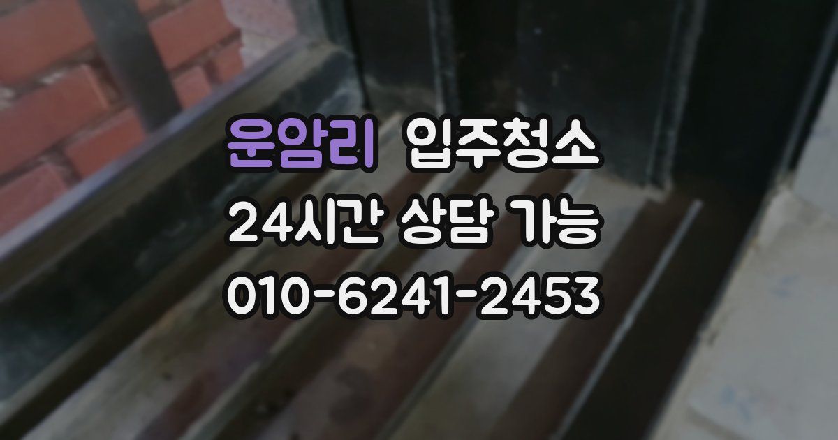 운암리 입주청소