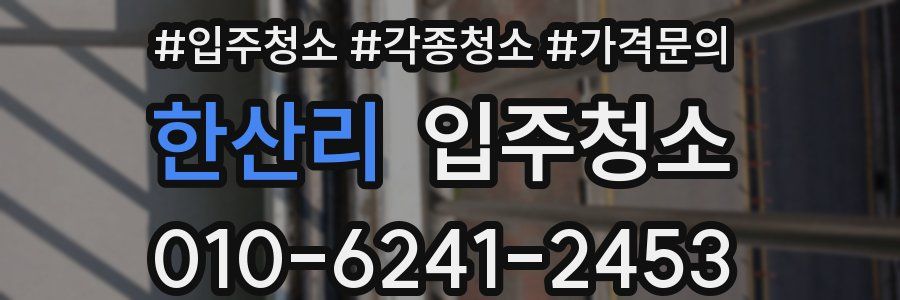 한산리 이사청소