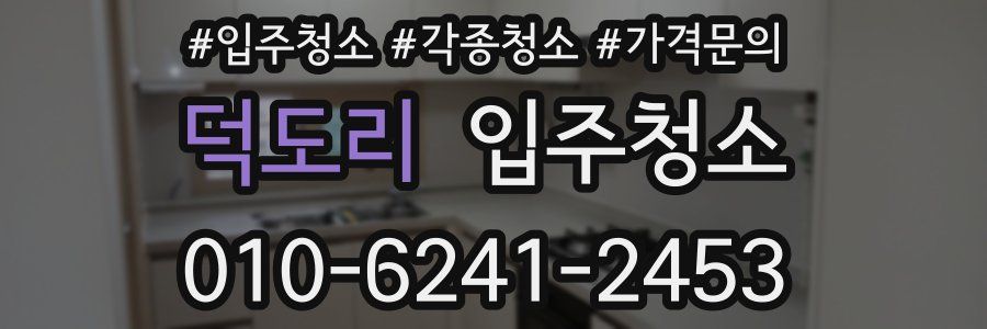 덕도리 이사청소