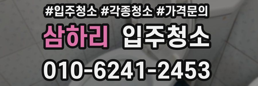 삼하리 이사청소