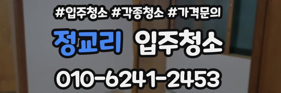 정교리 이사청소