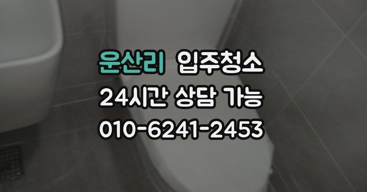 운산리 입주청소