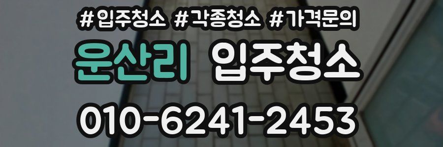 운산리 이사청소