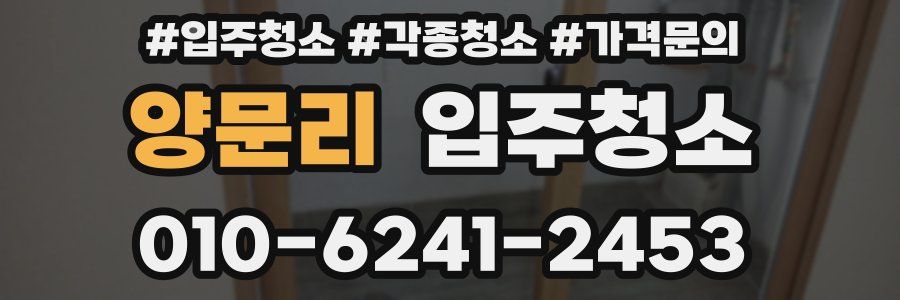 양문리 이사청소