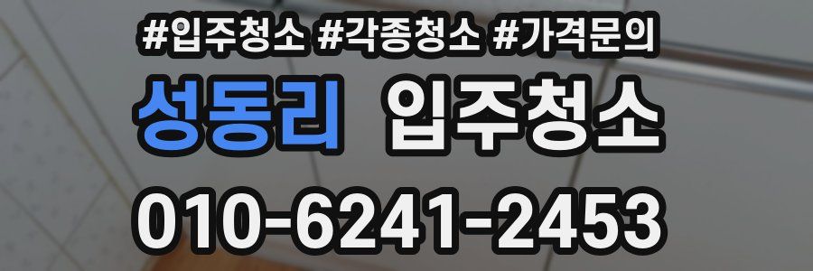 성동리 이사청소