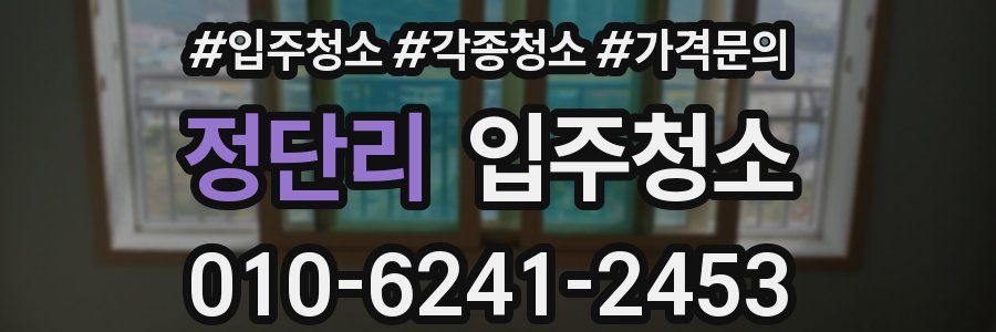 정단리 이사청소