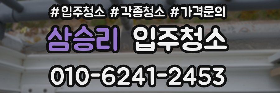 삼승리 이사청소