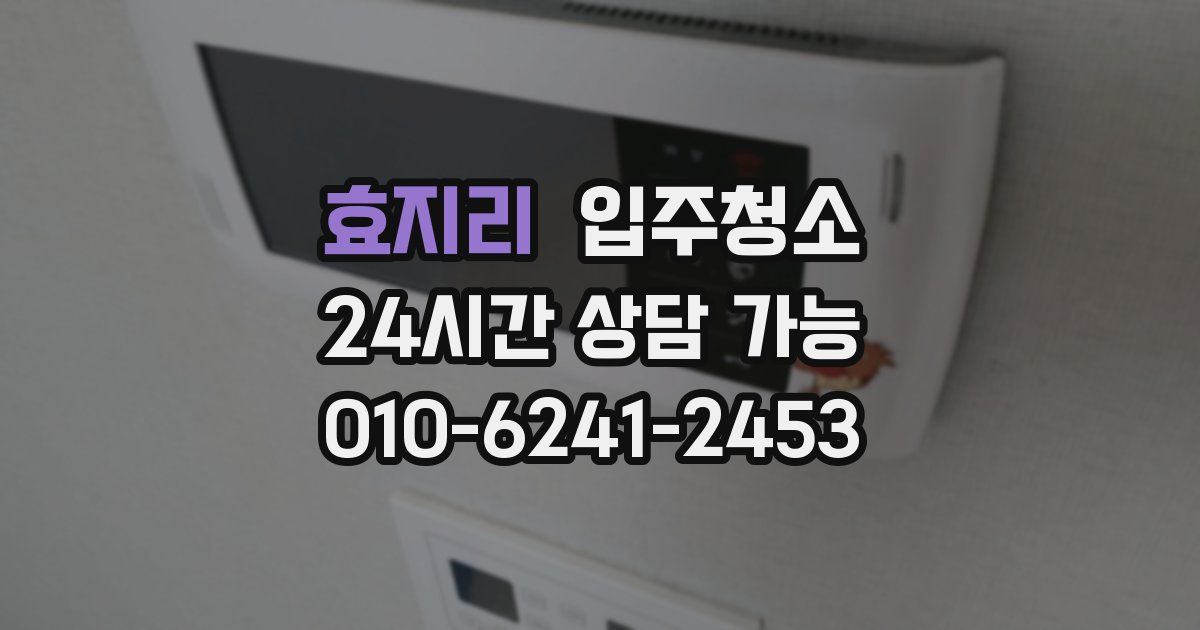 효지리 입주청소
