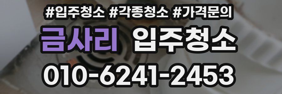 금사리 이사청소