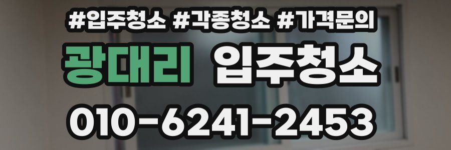 광대리 이사청소